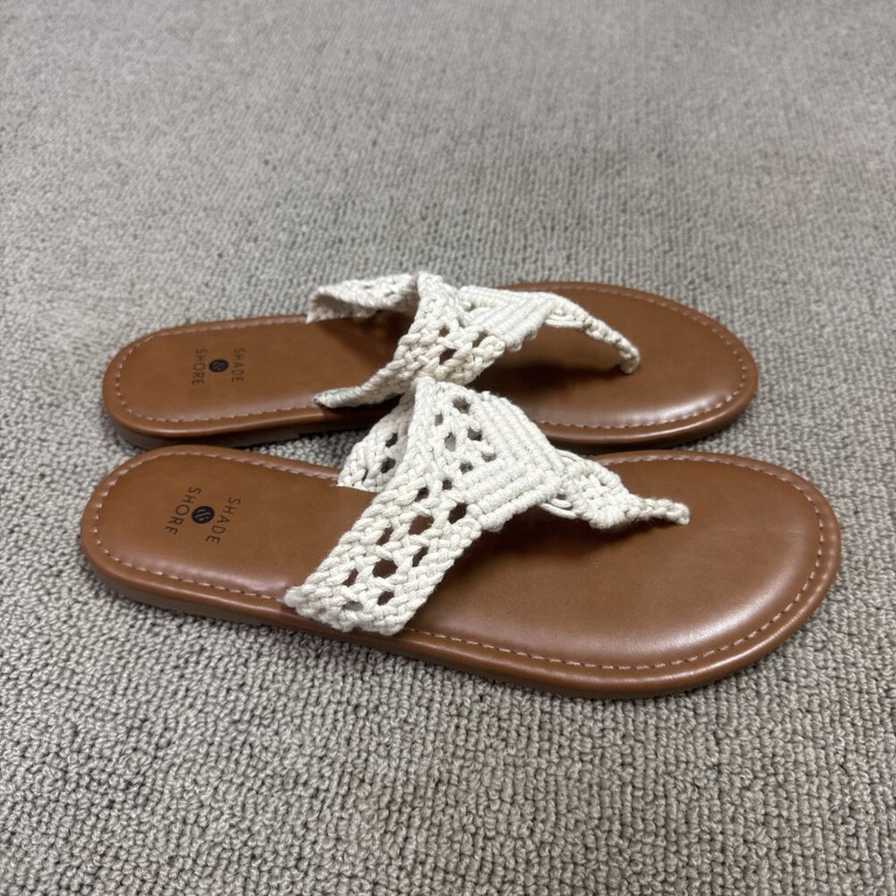 Shade & Shore Sandals Ivory Women’s Size 8